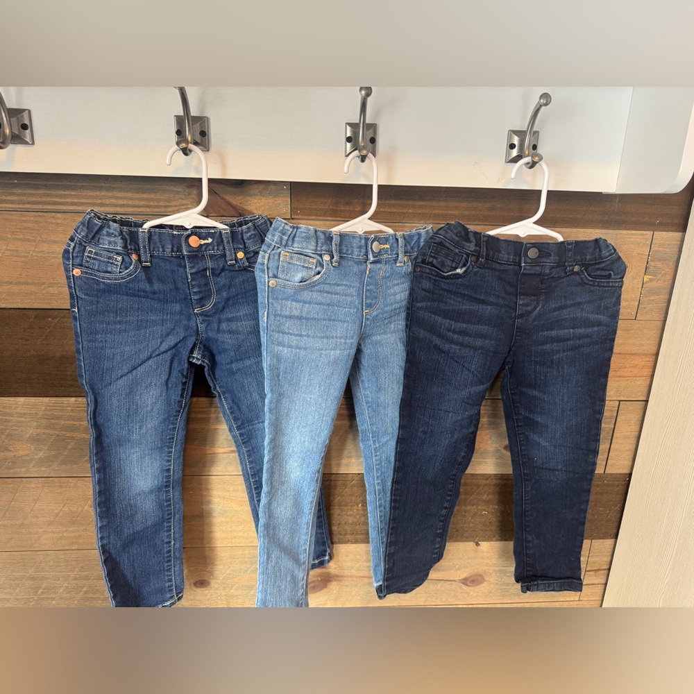 3 Pair Childrens Place Girls Jeans 5T